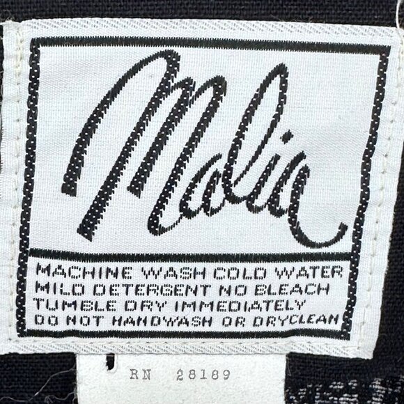 Vintage 1970s Black Maxi Dress with Floral Border Print, Malia Size XXS/XS - Picture 5 of 7